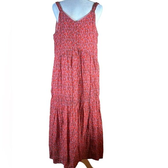 Joie Tea Rose Tiered Sleeveless Summer Maxi Linec Dress Size Large 📦 - Picture 7 of 14